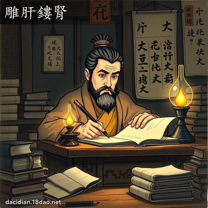 雕肝鏤腎 - 國語大辭典配圖