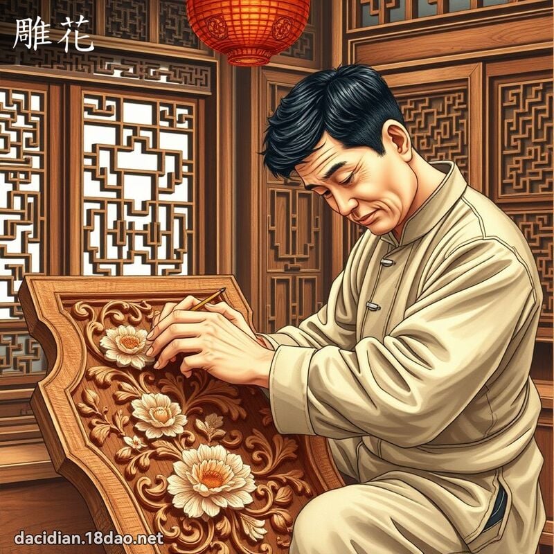 雕花 - 國語大辭典配圖