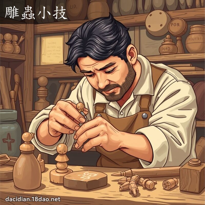 雕蟲小技 - 國語大辭典配圖