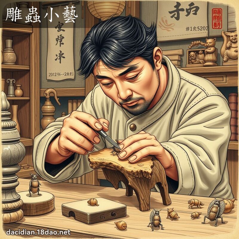 雕蟲小藝 - 國語大辭典配圖