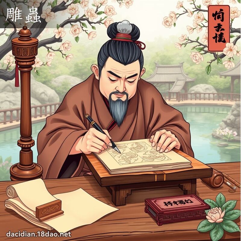 雕虫 - 国语大辞典配图