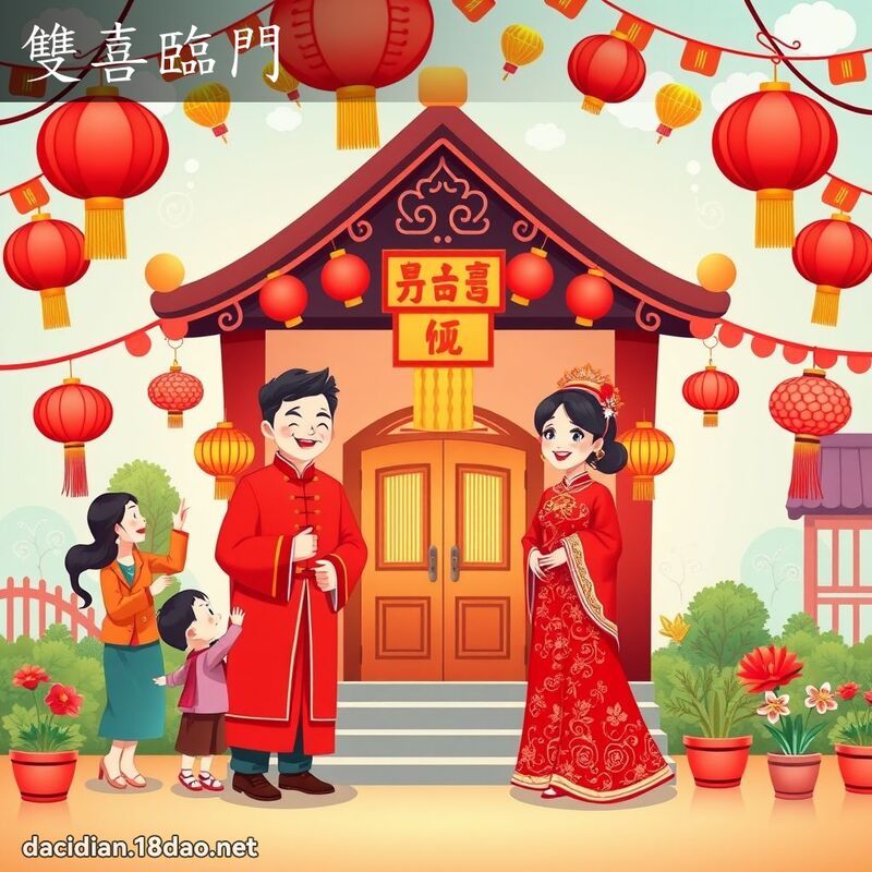 雙喜臨門 - 國語大辭典配圖