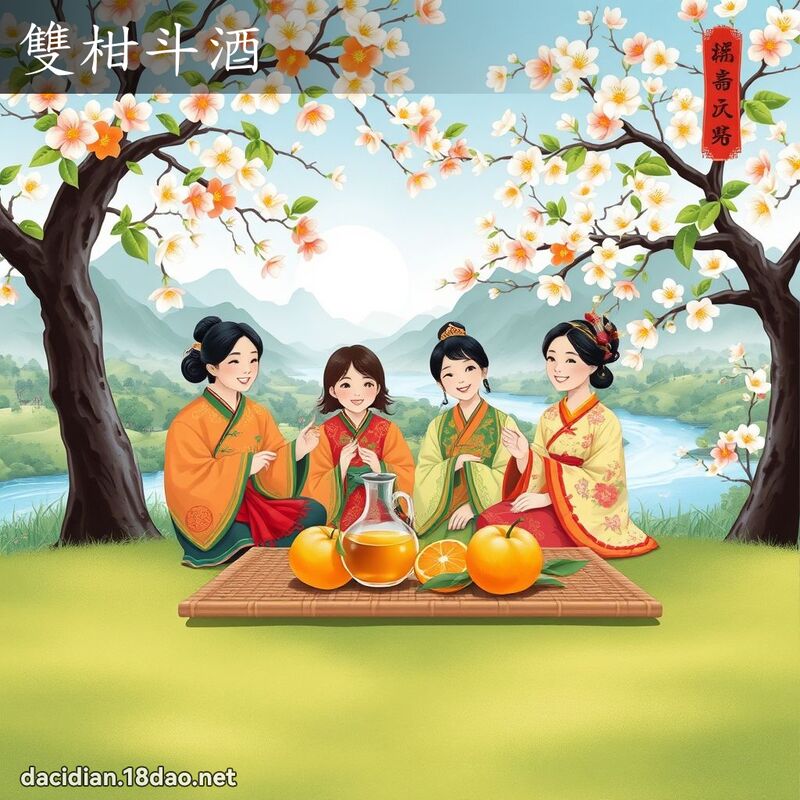 雙柑斗酒 - 國語大辭典配圖