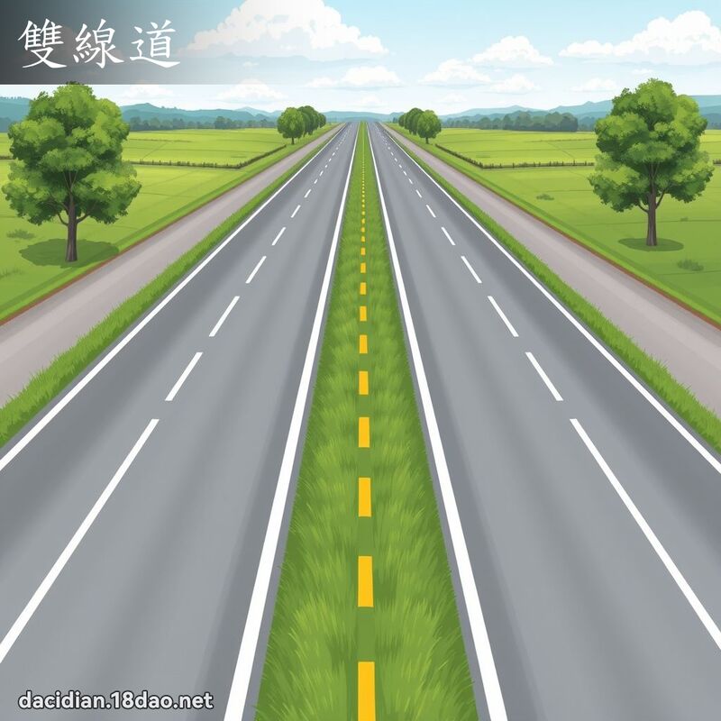 双线道 - 国语大辞典配图
