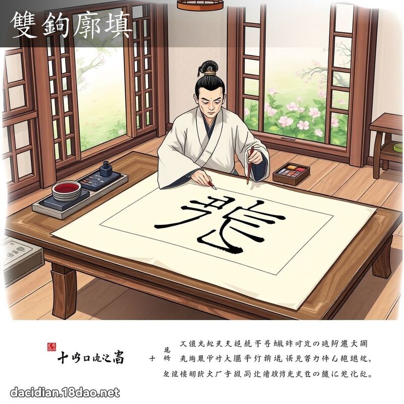 雙鉤廓填 - 國語大辭典配圖