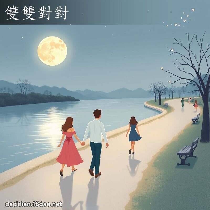 雙雙對對 - 國語大辭典配圖