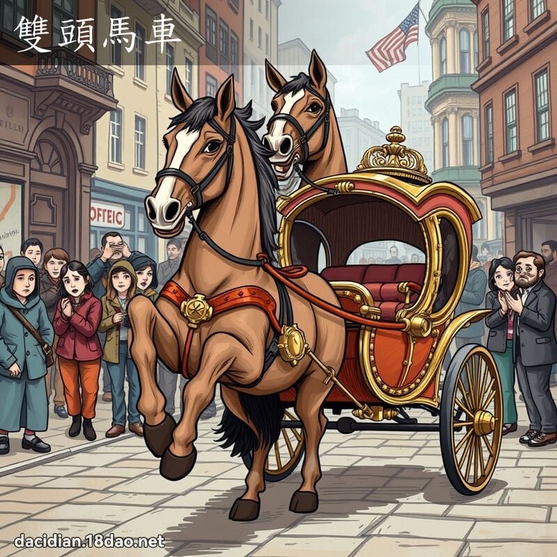 雙頭馬車 - 國語大辭典配圖