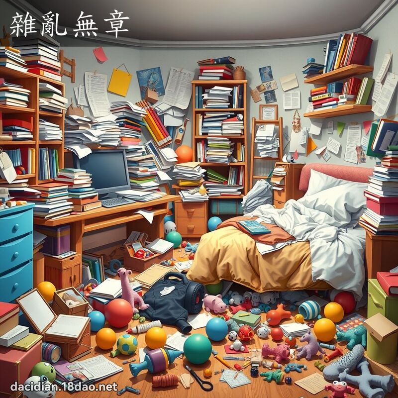杂乱无章 - 国语大辞典配图