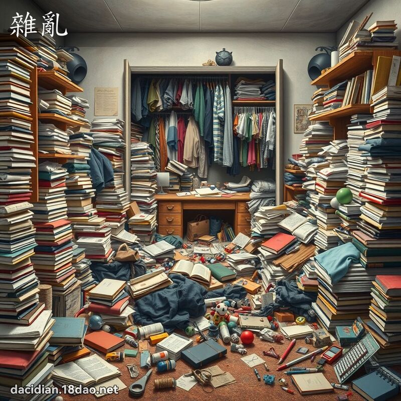 杂乱 - 国语大辞典配图