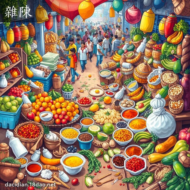 雜陳 - 國語大辭典配圖