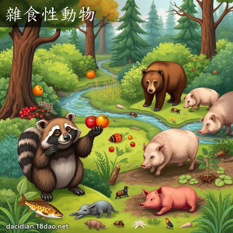 杂食性动物 - 国语大辞典配图