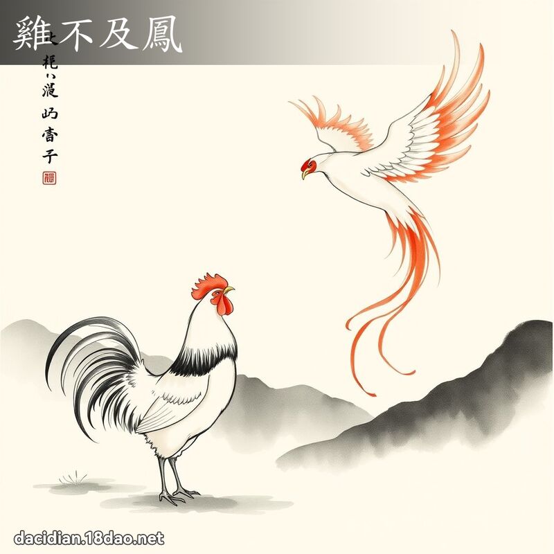 雞不及鳳 - 國語大辭典配圖