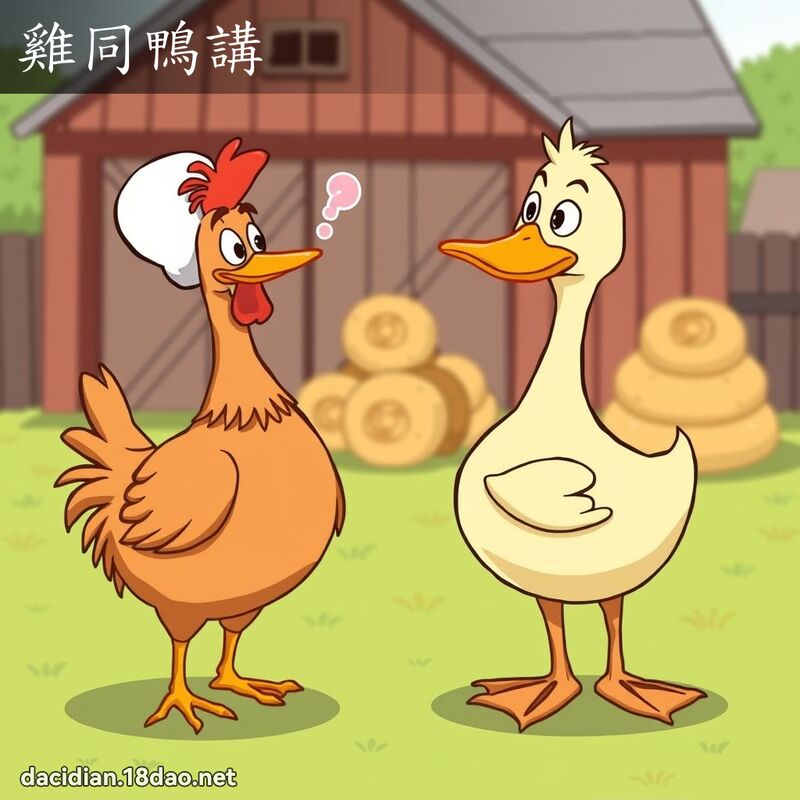 鸡同鸭讲 - 国语大辞典配图