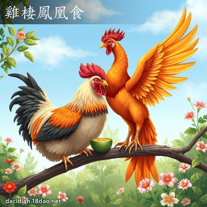 鸡棲凤凰食 - 国语大辞典配图
