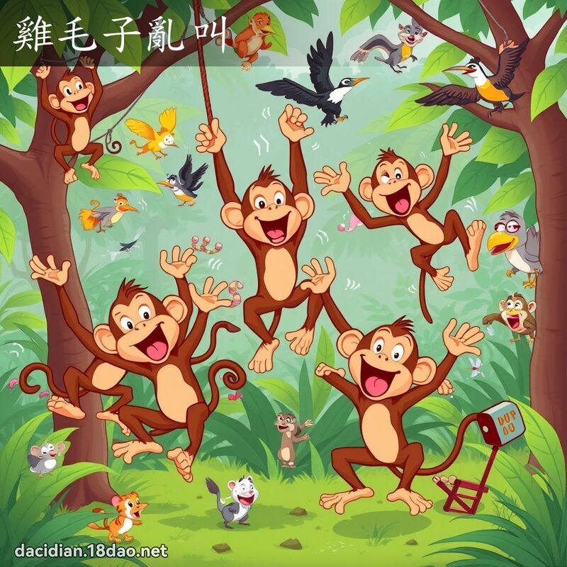 鸡毛子乱叫 - 国语大辞典配图