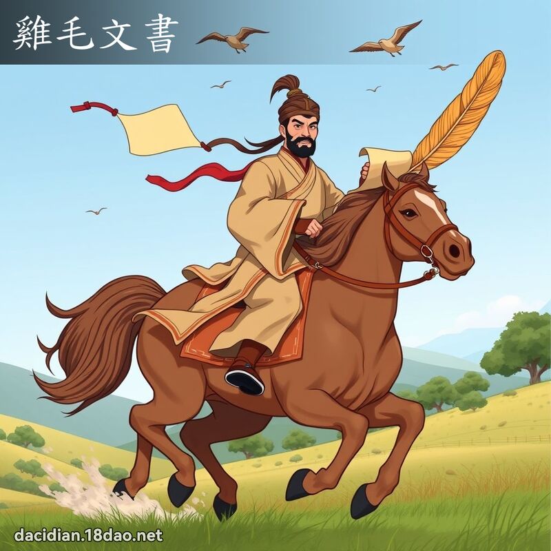 雞毛文書 - 國語大辭典配圖