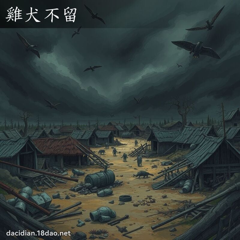 雞犬不留 - 國語大辭典配圖