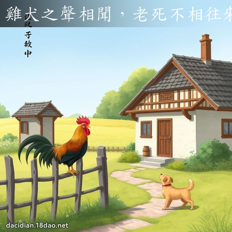 雞犬之聲相聞，老死不相往來 - 國語大辭典配圖