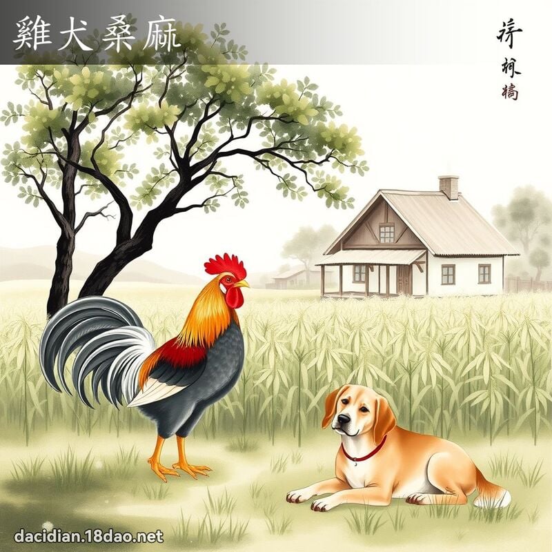 鸡犬桑麻 - 国语大辞典配图