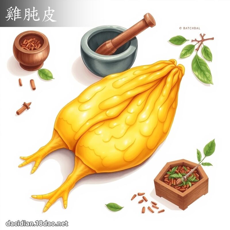 鸡肫皮 - 国语大辞典配图