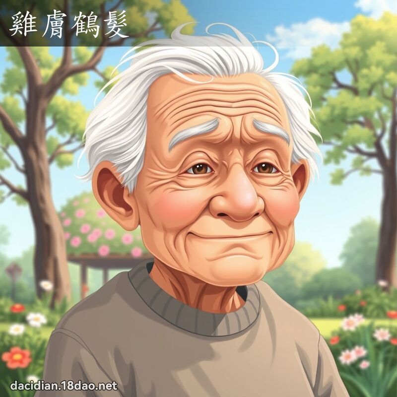 雞膚鶴髮 - 國語大辭典配圖