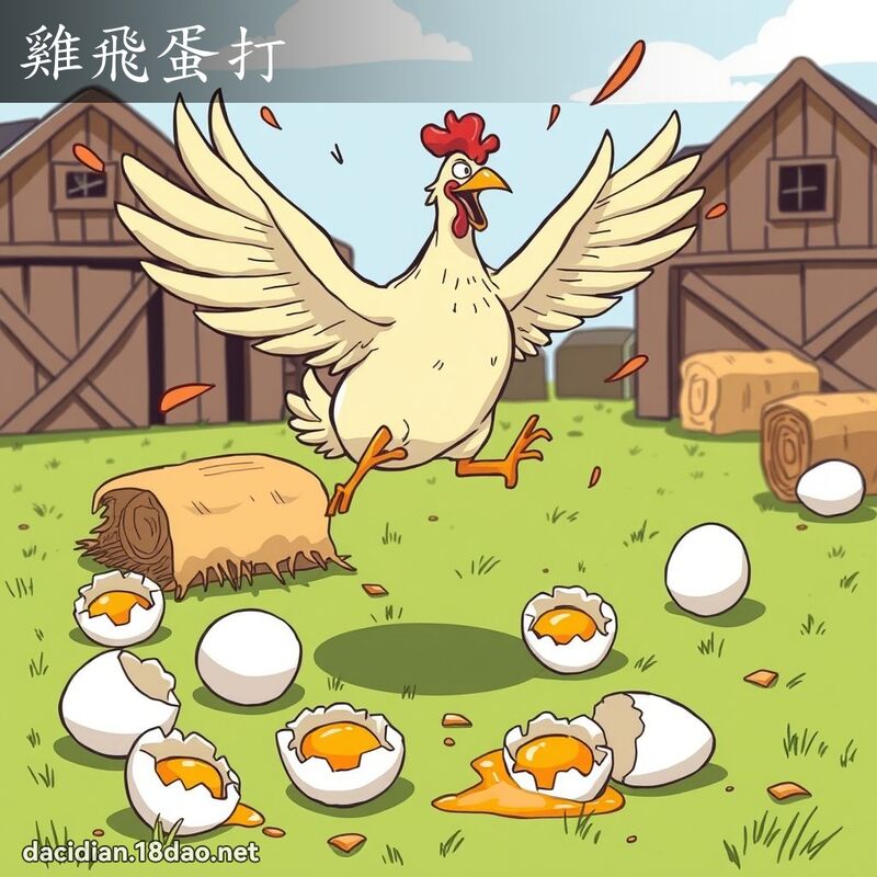 鸡飞蛋打 - 国语大辞典配图