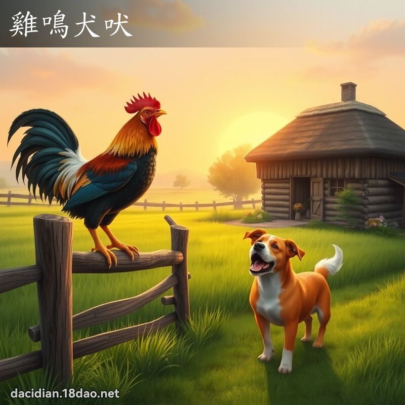 雞鳴犬吠 - 國語大辭典配圖