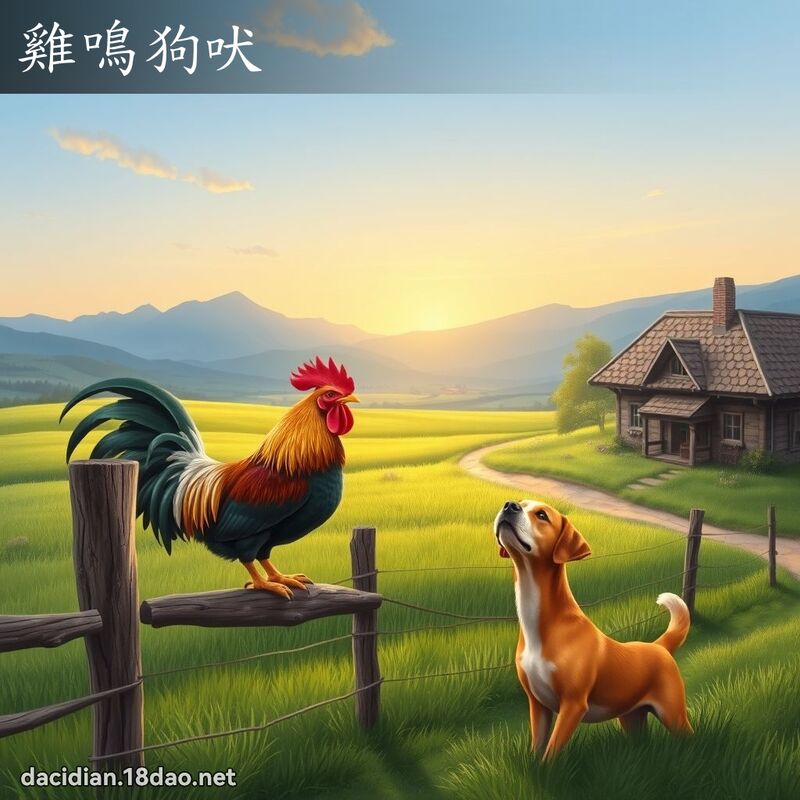 鸡鸣狗吠 - 国语大辞典配图