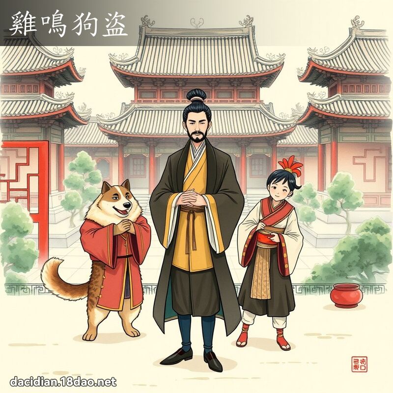 雞鳴狗盜 - 國語大辭典配圖