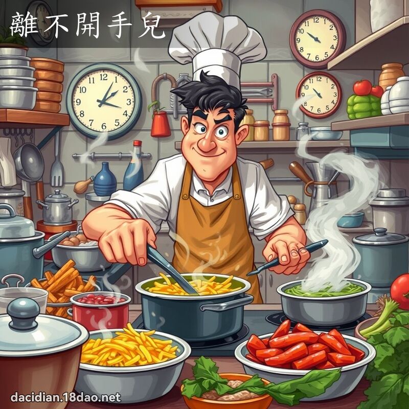 离不开手儿 - 国语大辞典配图
