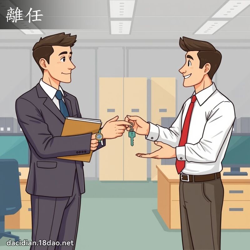 離任 - 國語大辭典配圖