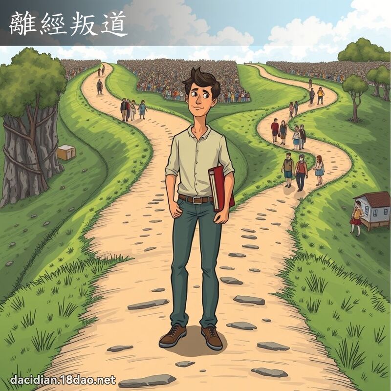 離經叛道 - 國語大辭典配圖