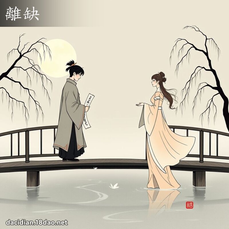 离缺 - 国语大辞典配图