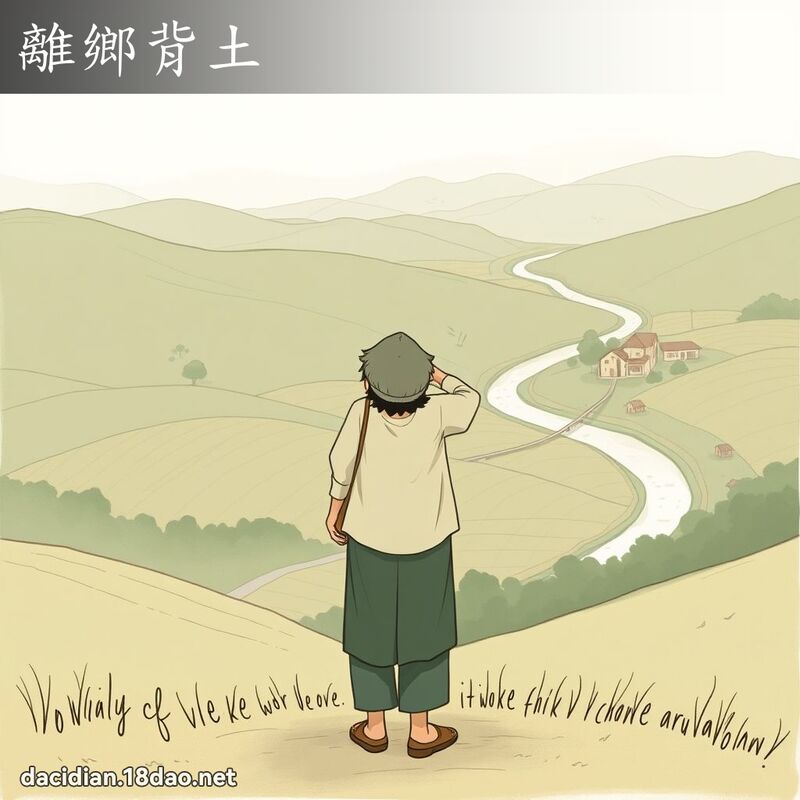 离乡背土 - 国语大辞典配图