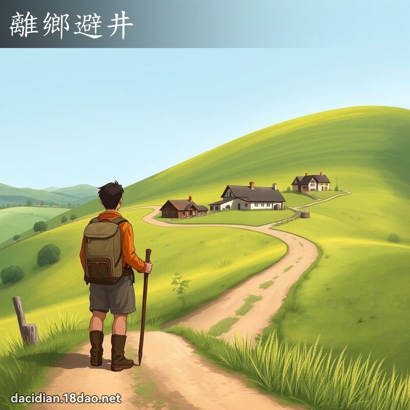 離鄉避井 - 國語大辭典配圖