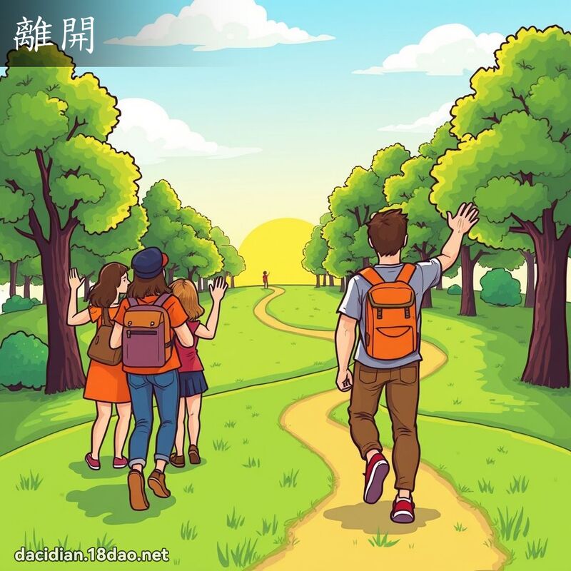 離開 - 國語大辭典配圖