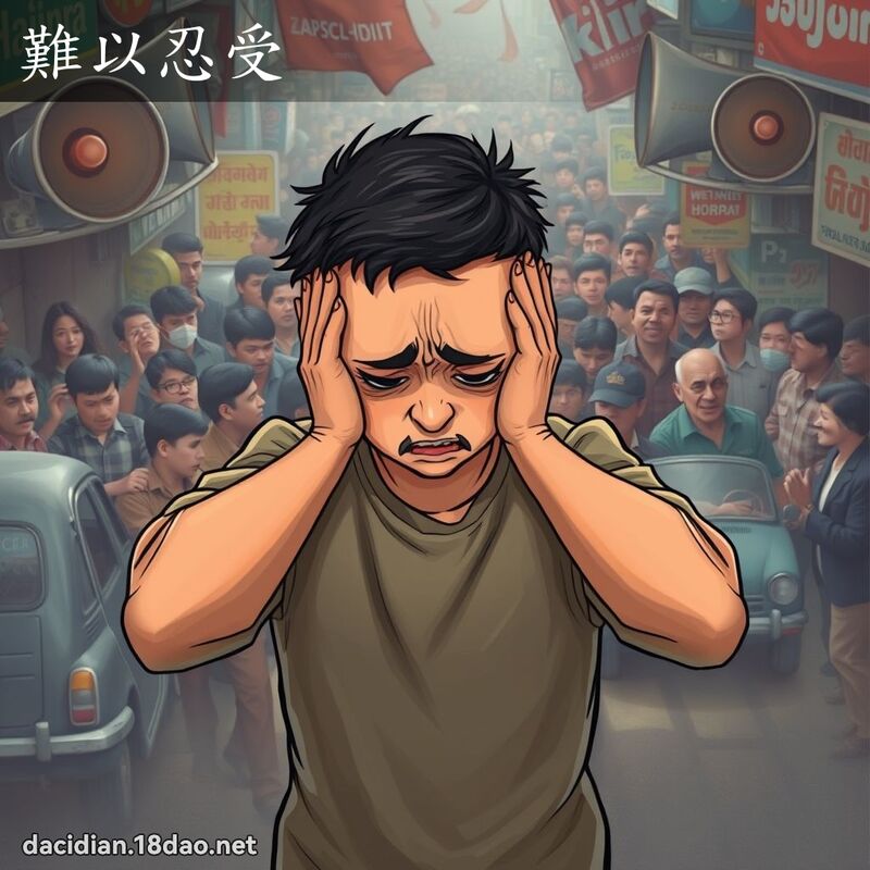 难以忍受 - 国语大辞典配图