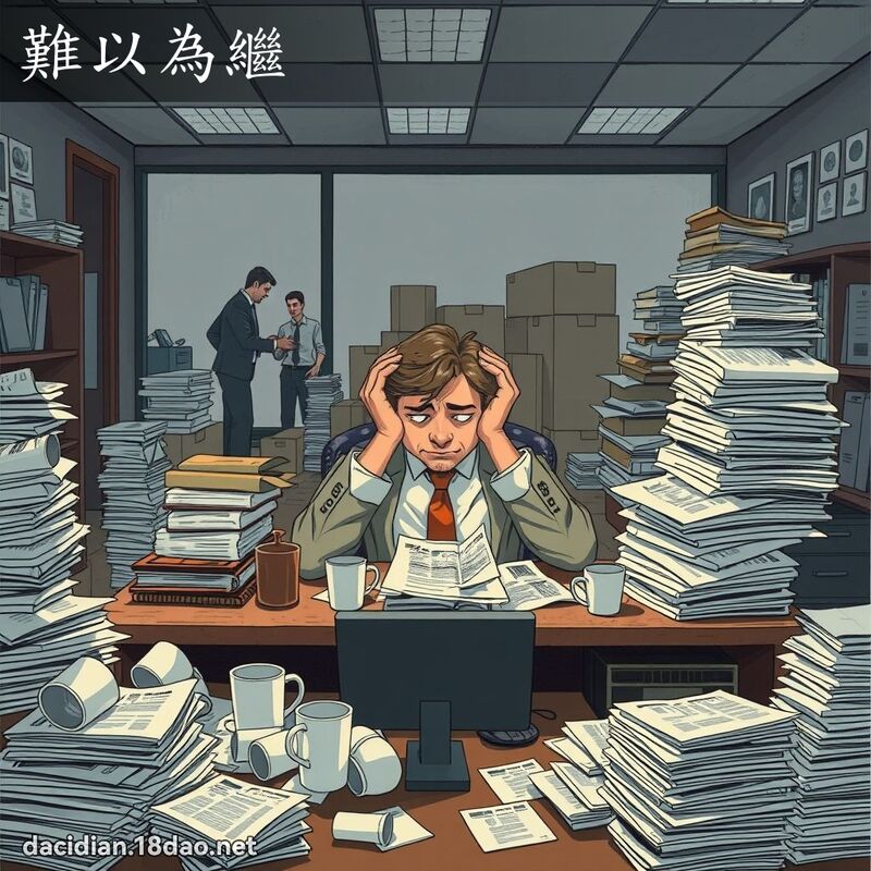 難以為繼 - 國語大辭典配圖