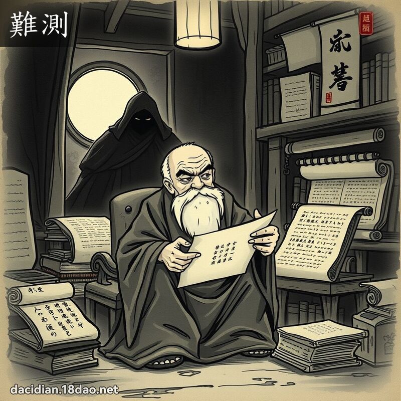 難測 - 國語大辭典配圖