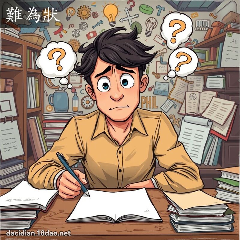 難為狀 - 國語大辭典配圖