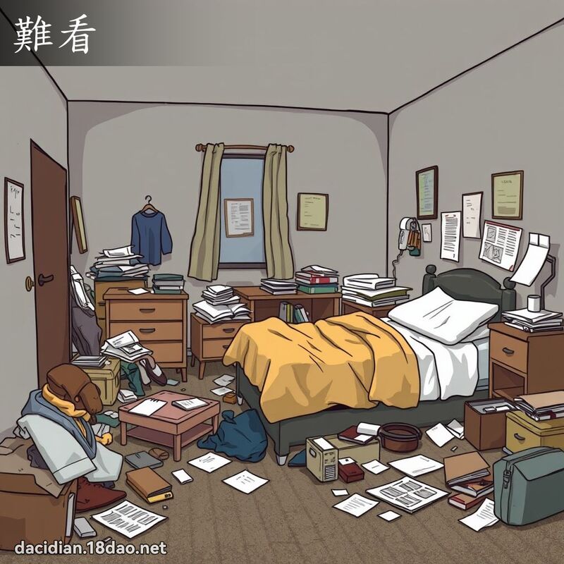 难看 - 国语大辞典配图