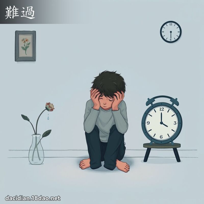 難過 - 國語大辭典配圖