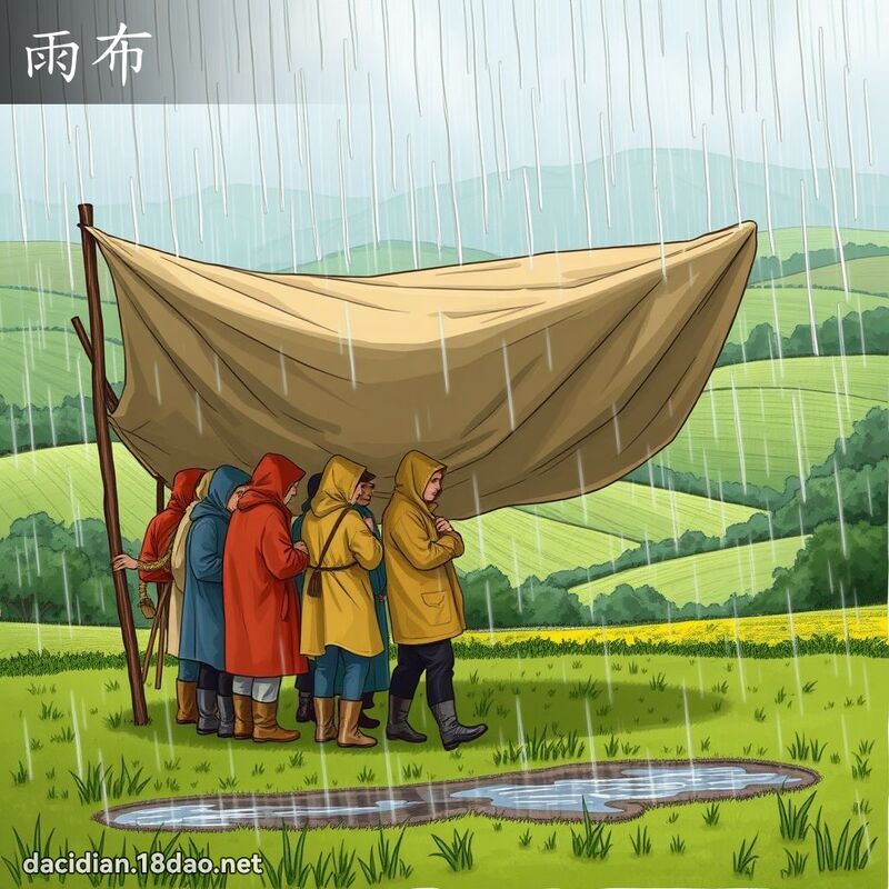 雨布 - 国语大辞典配图