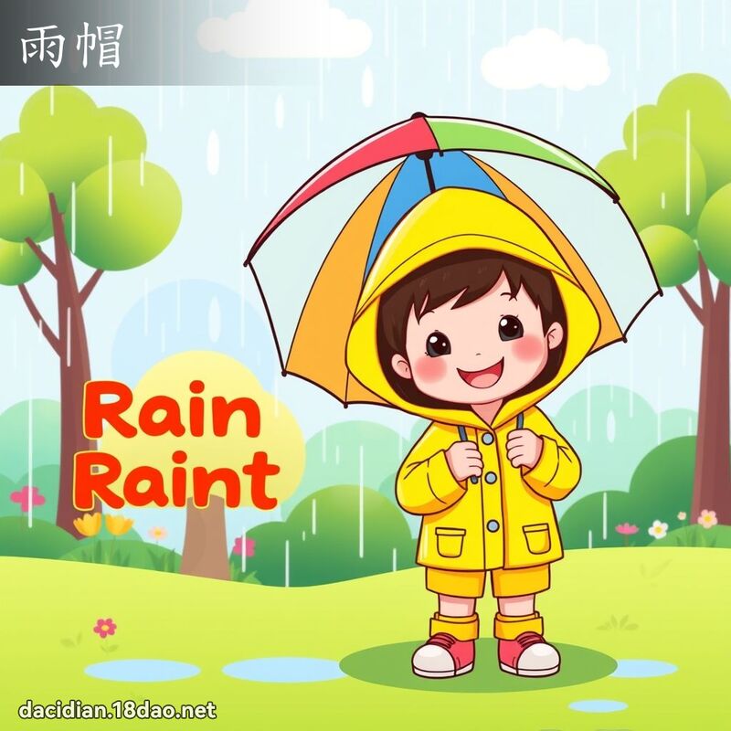 雨帽 - 國語大辭典配圖