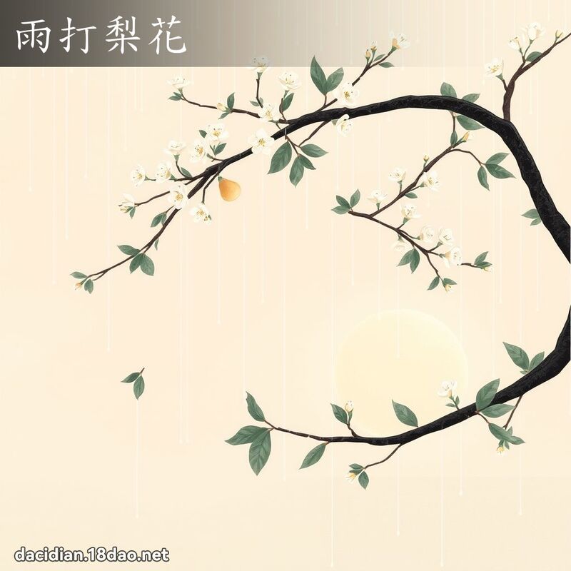 雨打梨花 - 國語大辭典配圖