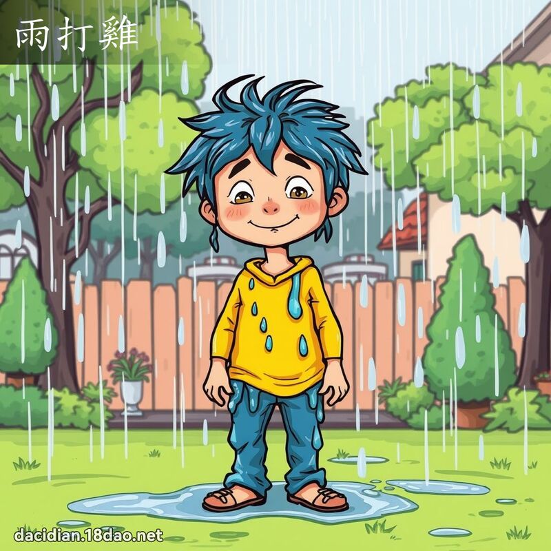 雨打雞 - 國語大辭典配圖