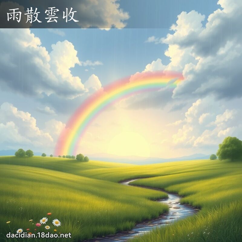 雨散雲收 - 國語大辭典配圖