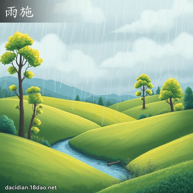 雨施 - 國語大辭典配圖