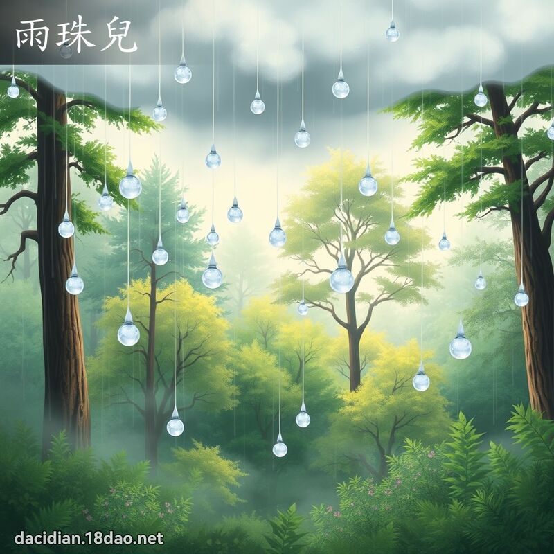 雨珠兒 - 國語大辭典配圖
