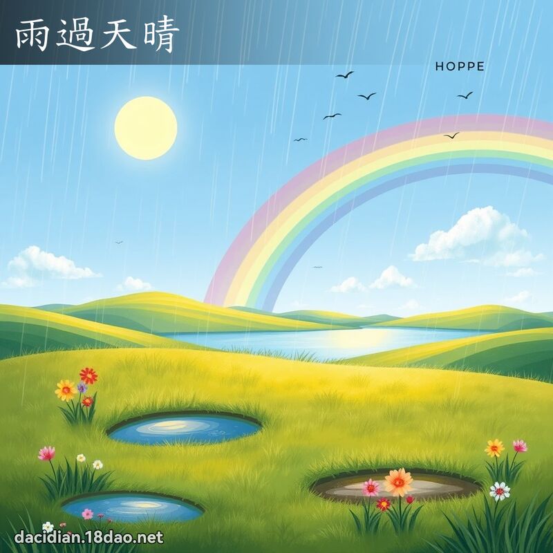 雨過天晴 - 國語大辭典配圖